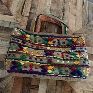 Hand decorative burlap bag